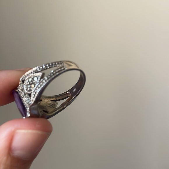 NFS 💖e t s y💖sterling amethyst ring - Picture 6 of 7